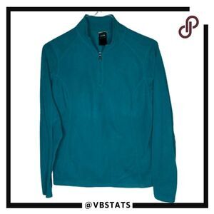 The North Face Women's Medium Dark Teal Blue 1/4 Zip Fleece‎
